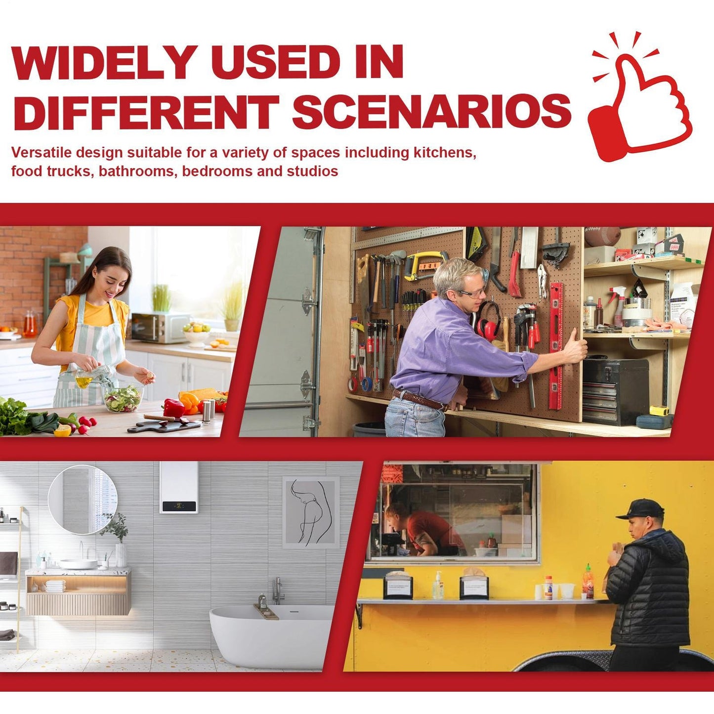 4, Foot Shelf for Concession Window Food Folding Truck Accessories Business