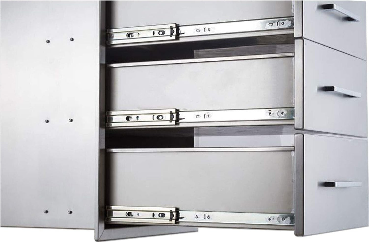 Outdoor Kitchen Drawers Stainless Steel 3-Drawer BBQ Drawer 18"W x 24"H x 23"D