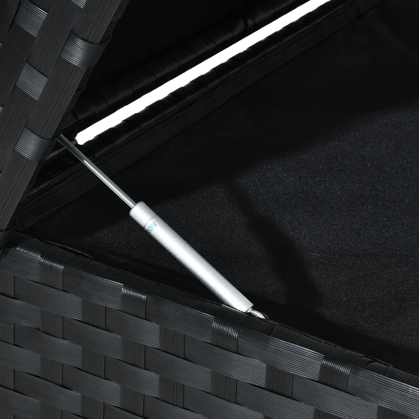 230 Gallon Large PE Rattan Wicker Deck Box Waterproof Outdoor Toy Storage Boxes