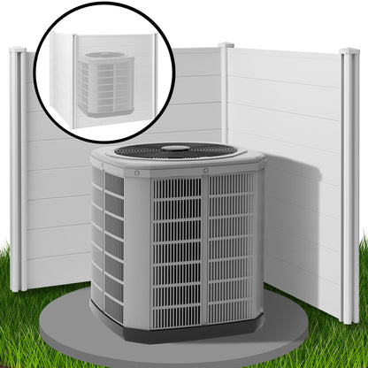Privacy Screen - Outdoor Vinyl Fence Panel Enclosure for AC / Trash Bins