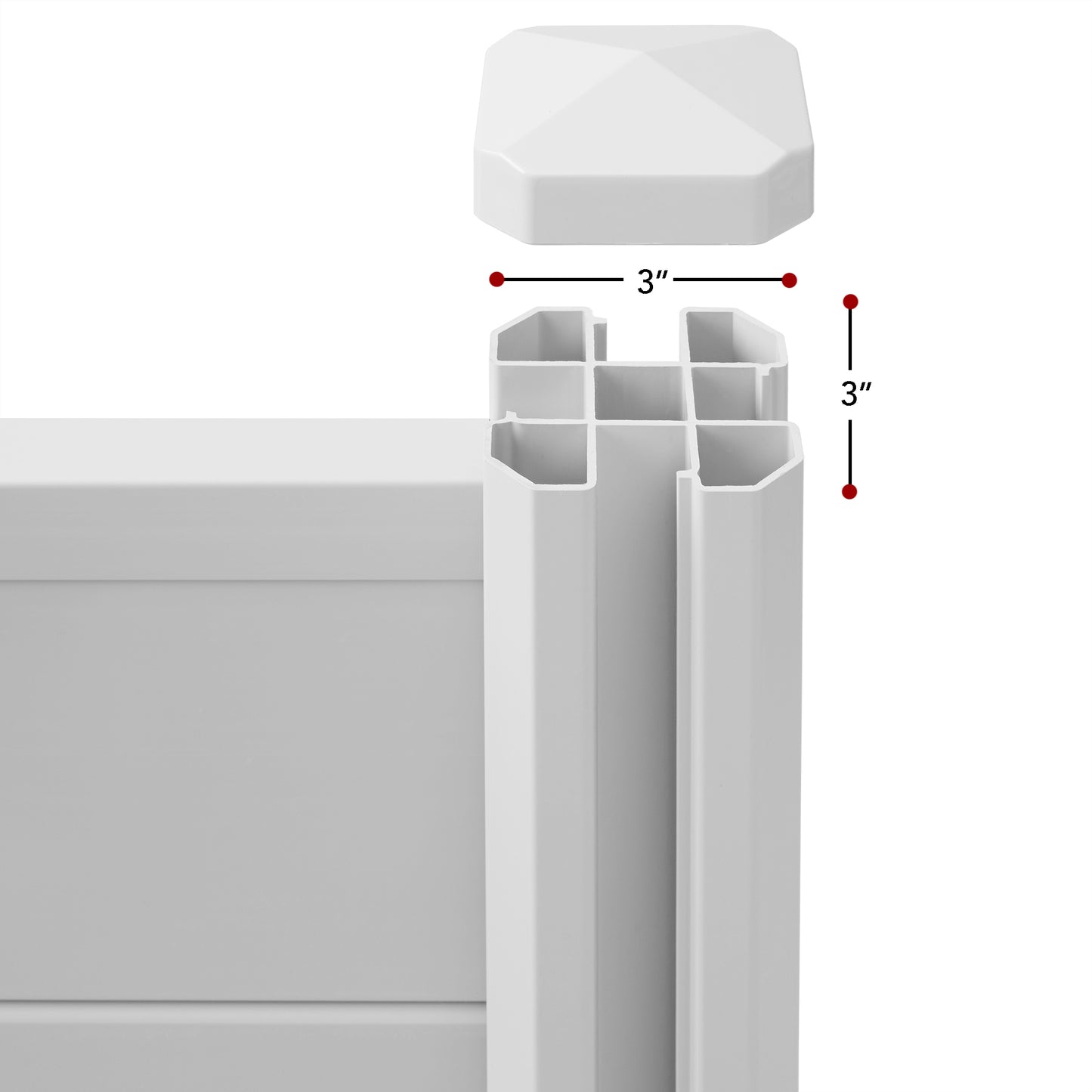 Privacy Screen - Outdoor Vinyl Fence Panel Enclosure for AC / Trash Bins