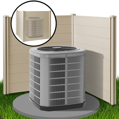 Privacy Screen - Outdoor Vinyl Fence Panel Enclosure for AC / Trash Bins