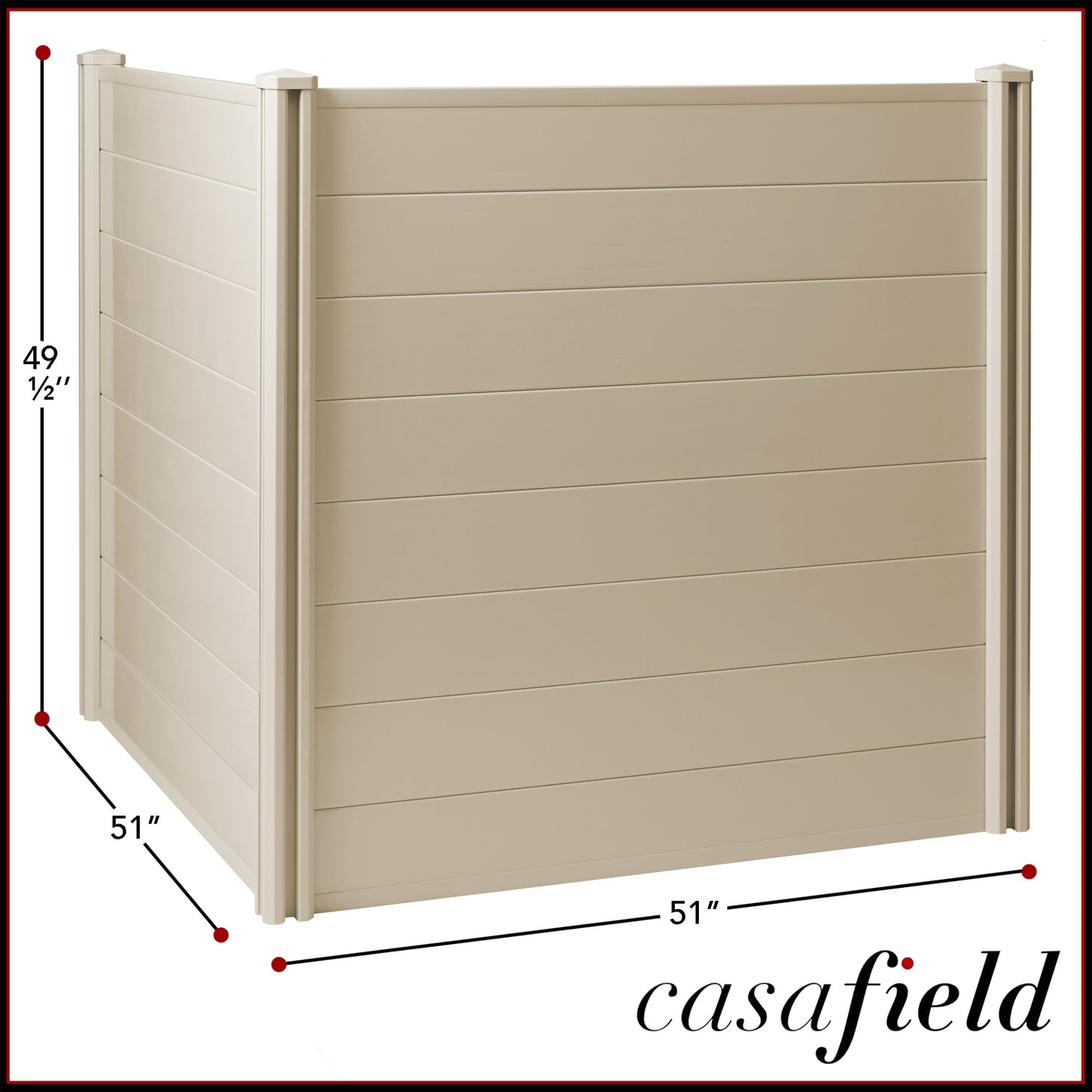 Privacy Screen - Outdoor Vinyl Fence Panel Enclosure for AC / Trash Bins