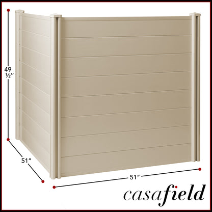 Privacy Screen - Outdoor Vinyl Fence Panel Enclosure for AC / Trash Bins