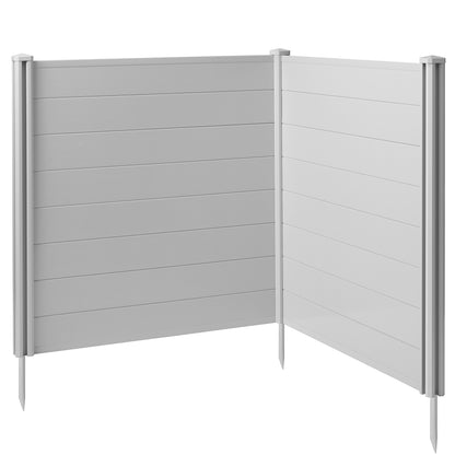 Privacy Screen - Outdoor Vinyl Fence Panel Enclosure for AC / Trash Bins