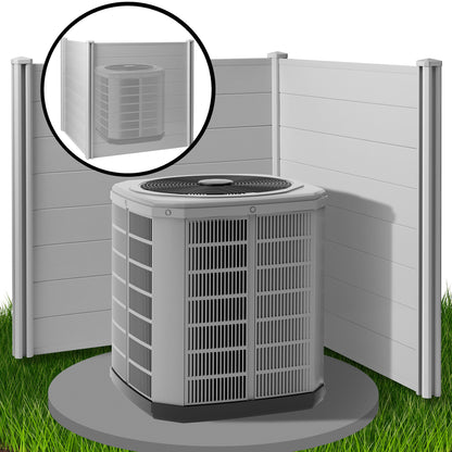 Privacy Screen - Outdoor Vinyl Fence Panel Enclosure for AC / Trash Bins