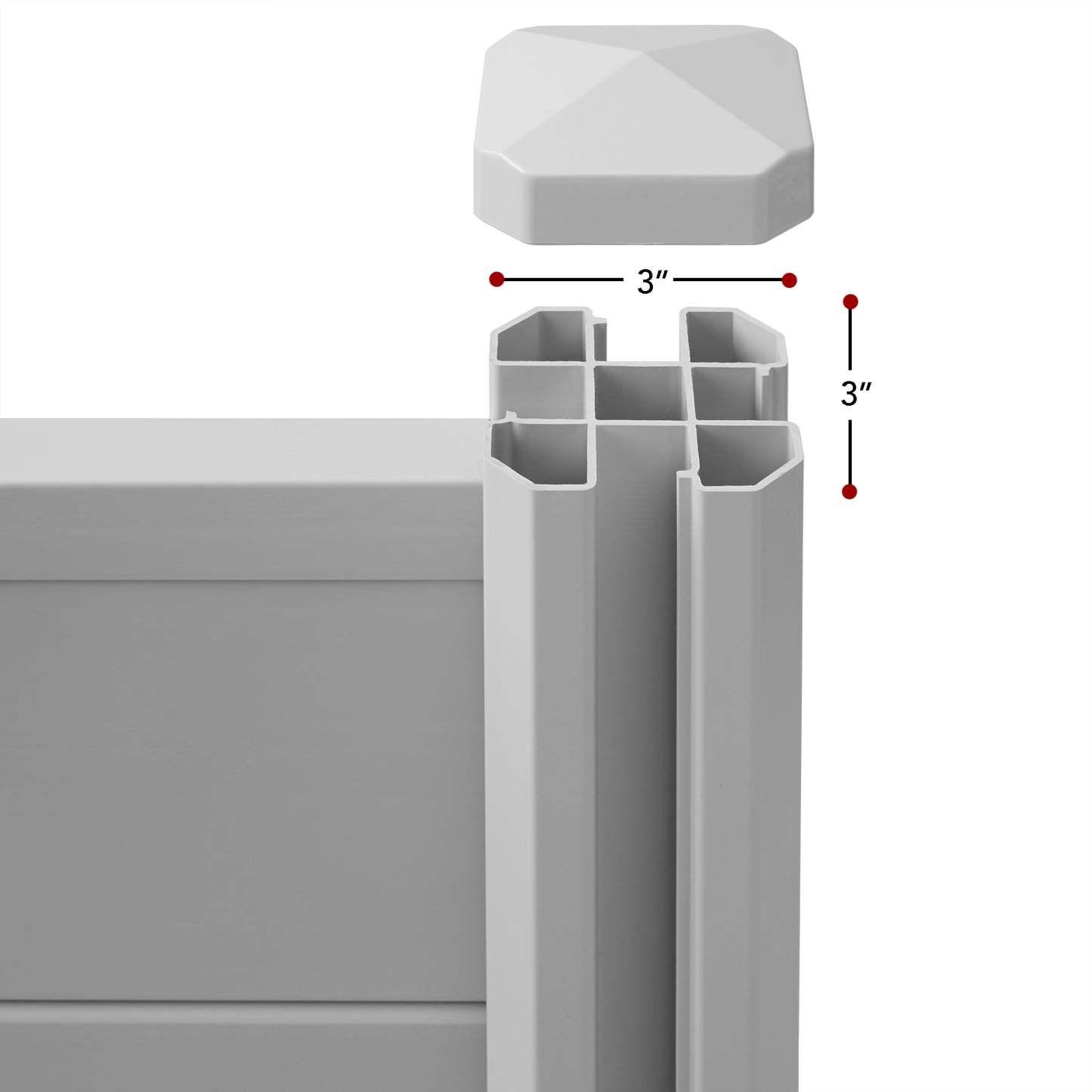 Privacy Screen - Outdoor Vinyl Fence Panel Enclosure for AC / Trash Bins