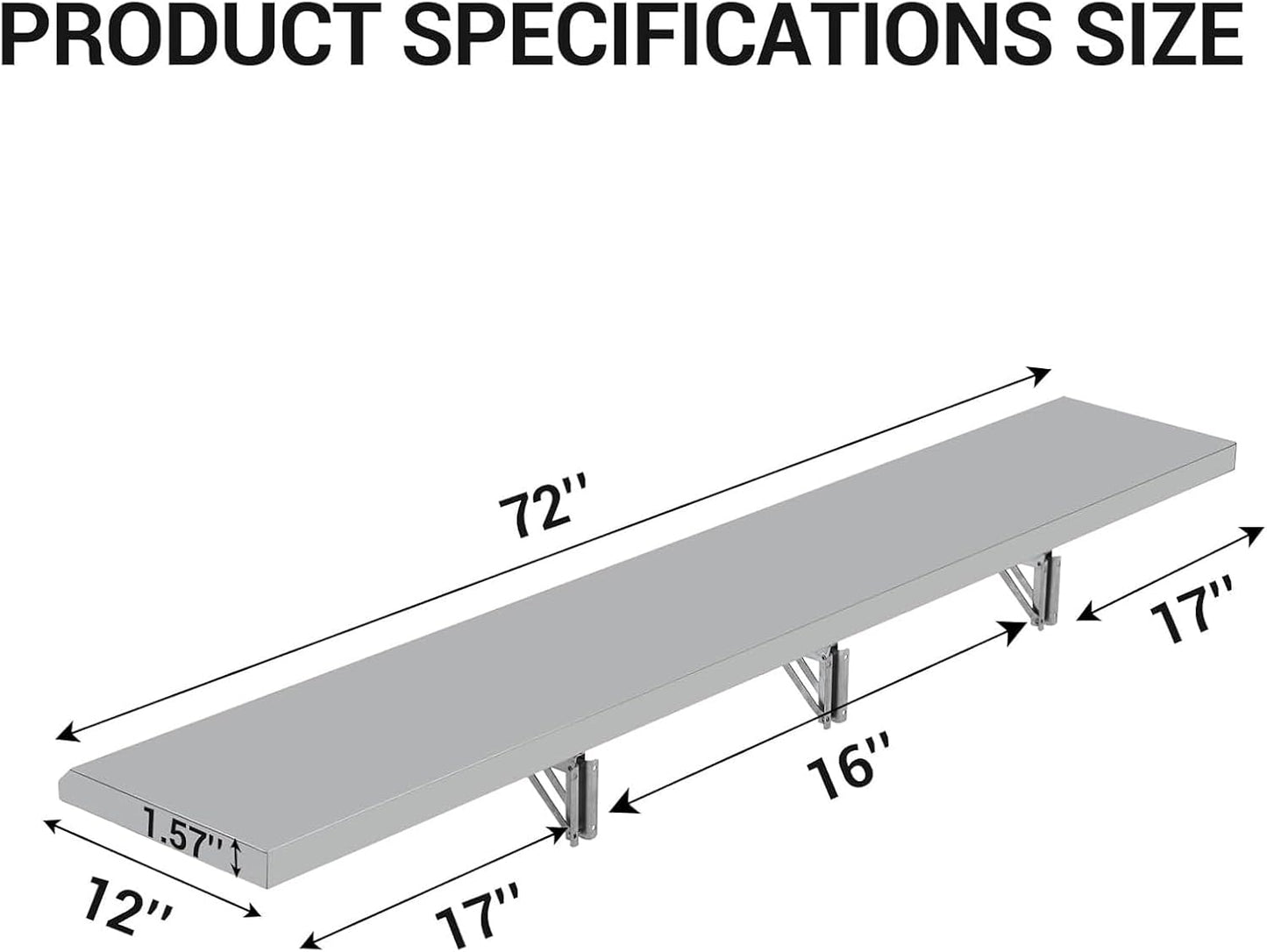 Food Truck Shelf Stainless Steel Foldable Concession Shelf Down Folding Serving
