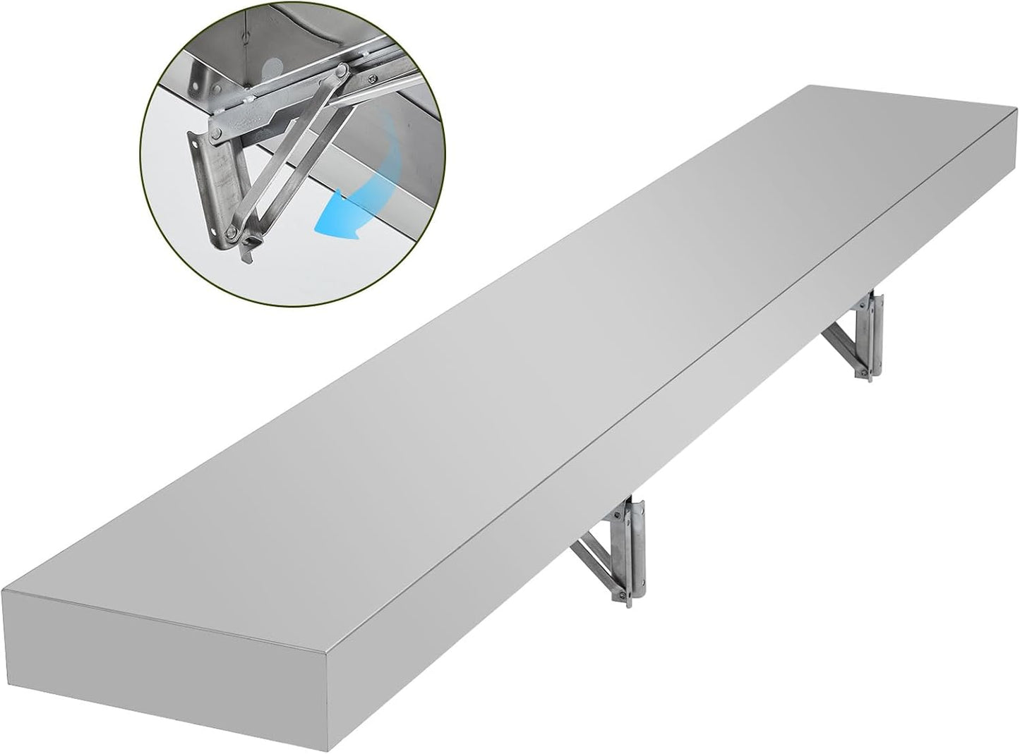 Food Truck Shelf Stainless Steel Foldable Concession Shelf Down Folding Serving