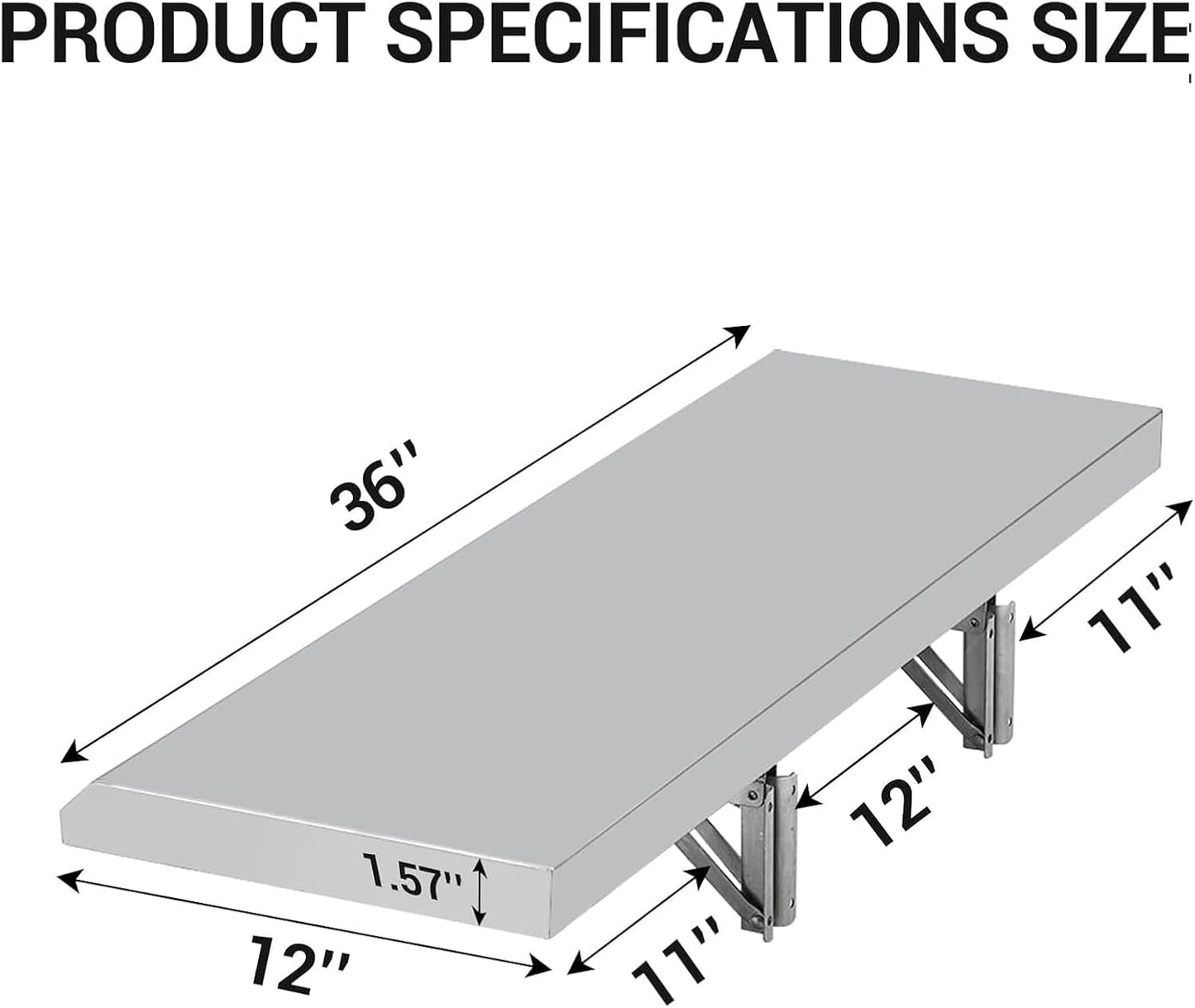 Food Truck Shelf Stainless Steel Foldable Concession Shelf Down Folding Serving