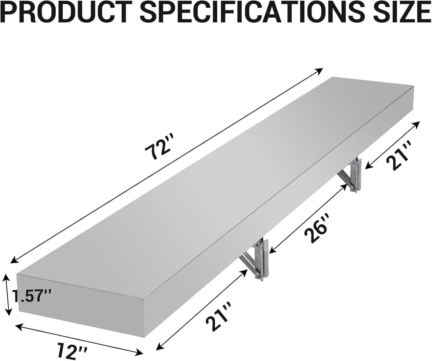 Food Truck Shelf Stainless Steel Foldable Concession Shelf Down Folding Serving