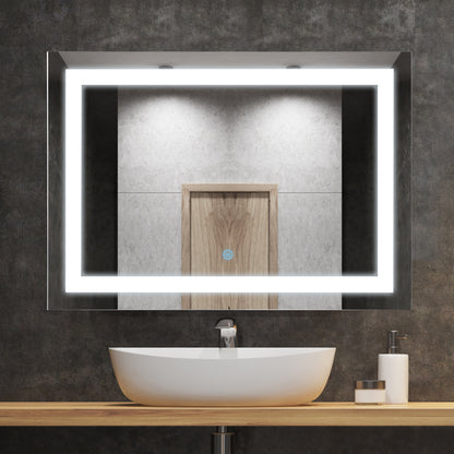 Illuminated LED Bathroom Vanity Mirrors with Lights Modern Makeup Wall Mirror
