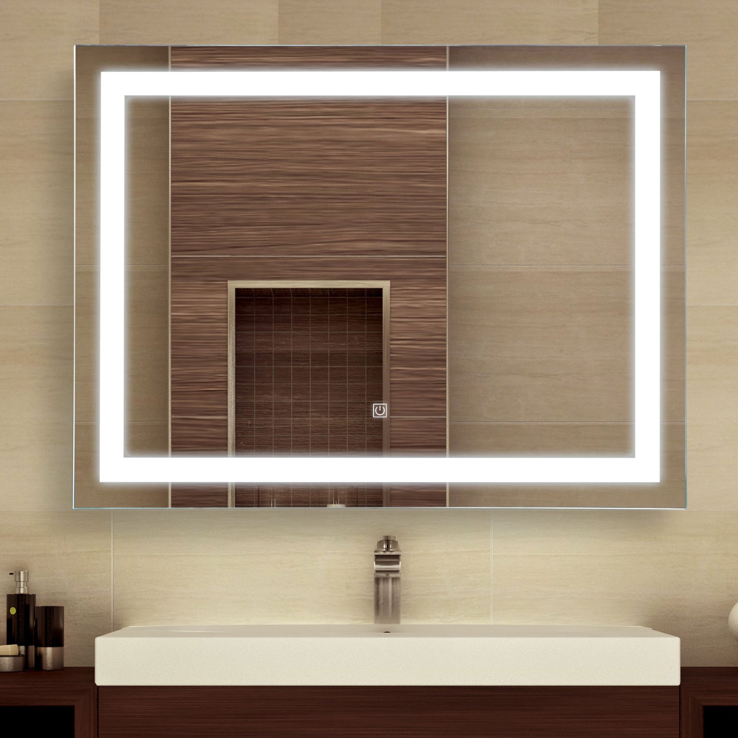 Illuminated LED Bathroom Vanity Mirrors with Lights Modern Makeup Wall Mirror