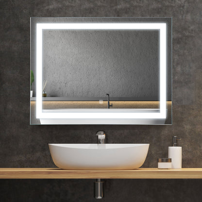 Illuminated LED Bathroom Vanity Mirrors with Lights Modern Makeup Wall Mirror