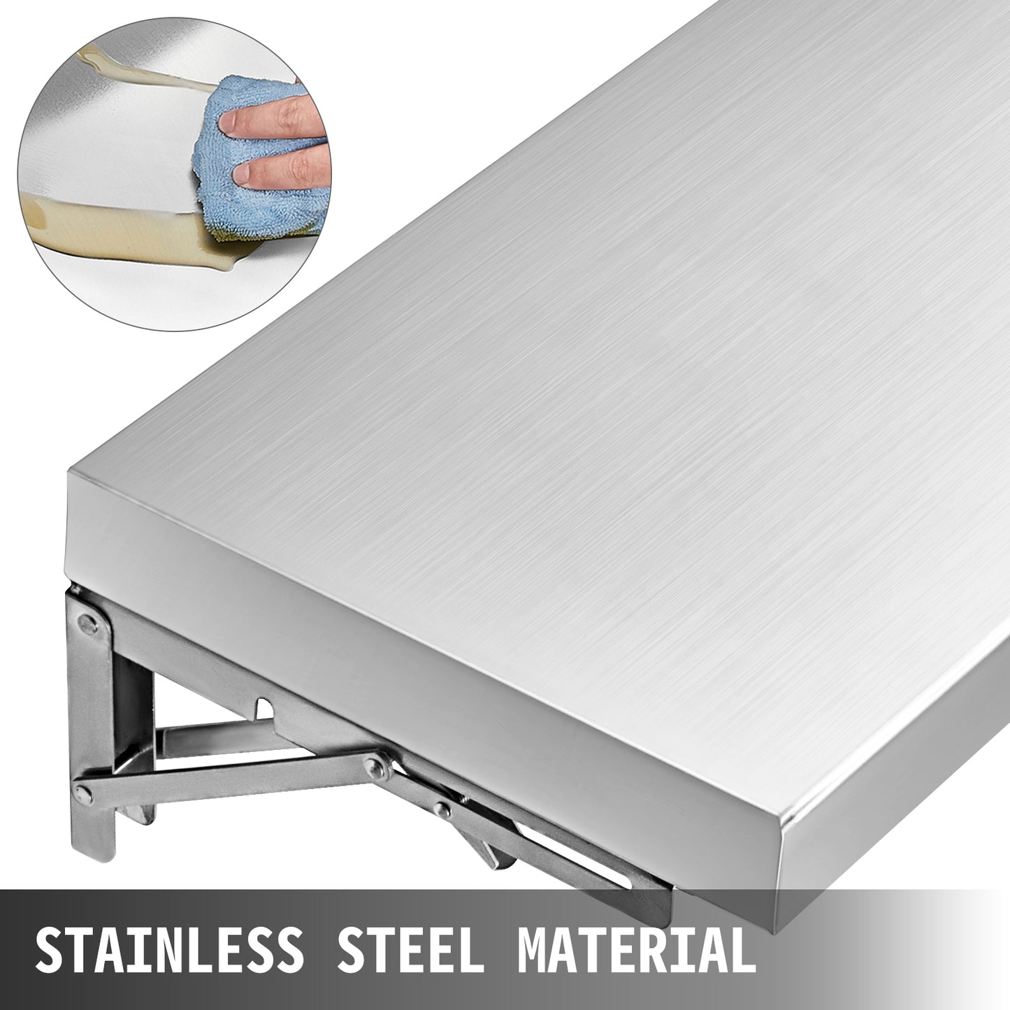 4, 6, 8FT Shelf for Concession Window Food Truck Accessories Business Stainless