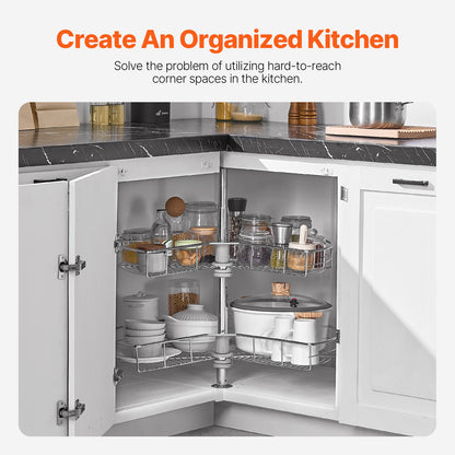36" Left/Right Blind Corner Kitchen Cabinet Organizer Pull Out Organizer
