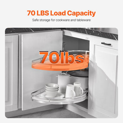 36" Left/Right Blind Corner Kitchen Cabinet Organizer Pull Out Organizer