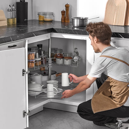 36" Left/Right Blind Corner Kitchen Cabinet Organizer Pull Out Organizer