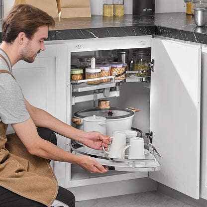 36" Left/Right Blind Corner Kitchen Cabinet Organizer Pull Out Organizer