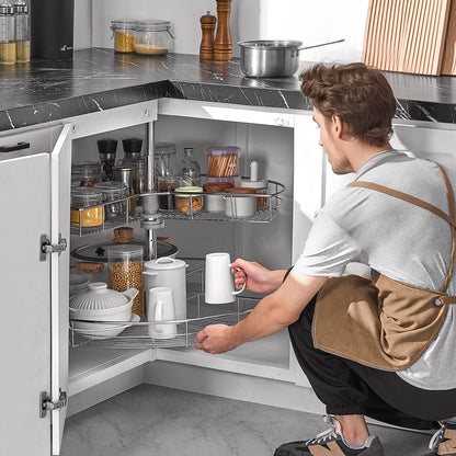 36" Left/Right Blind Corner Kitchen Cabinet Organizer Pull Out Organizer