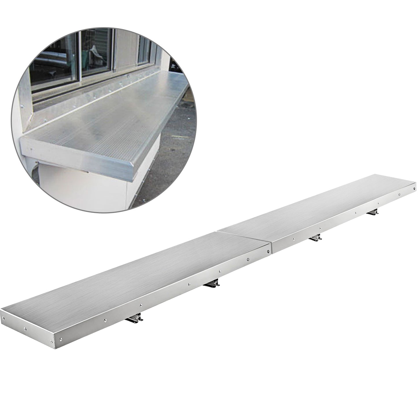 4, 6, 8FT Shelf for Concession Window Food Truck Accessories Business Stainless