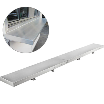 4, 6, 8FT Shelf for Concession Window Food Truck Accessories Business Stainless
