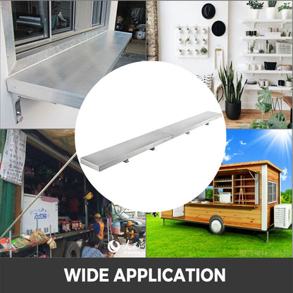 4,6,8 Foot Shelf for Concession Window Food Folding Truck Accessories Business