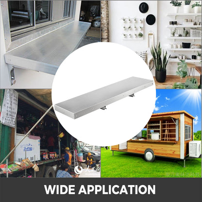 4,6,8 Foot Shelf for Concession Window Food Folding Truck Accessories Business