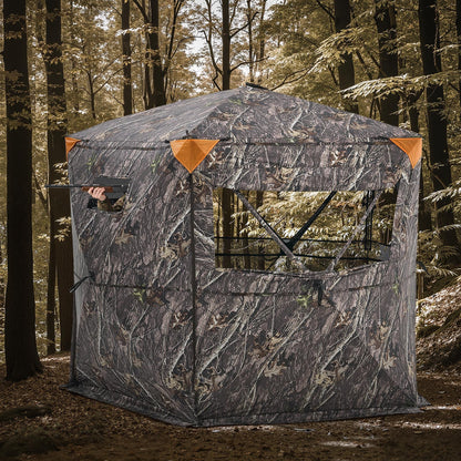 VEVOR Portable Hunting Blind See Through Ground Deer Blinds 6-7 Person Carrying