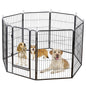 8 Panels 40''/16 panels 24”/32" Dog Pet Playpen Dog Fence Exercise Pen Outdoor