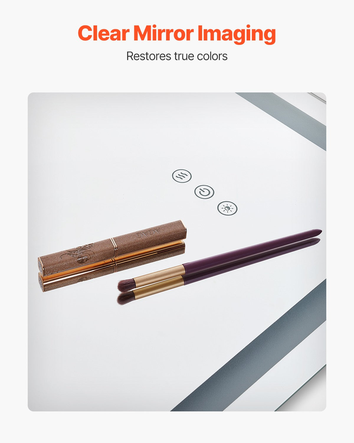 24x32'' LED Bathroom Mirror Wall Vanity Mirror Dimmable Anti-fog Front Backlit