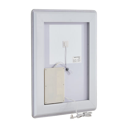 24x32'' LED Bathroom Mirror Wall Vanity Mirror Dimmable Anti-fog Front Backlit