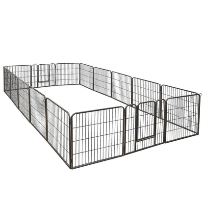 8 Panels 40''/16 panels 24”/32" Dog Pet Playpen Dog Fence Exercise Pen Outdoor
