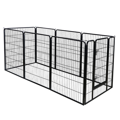 8 Panels 40''/16 panels 24”/32" Dog Pet Playpen Dog Fence Exercise Pen Outdoor
