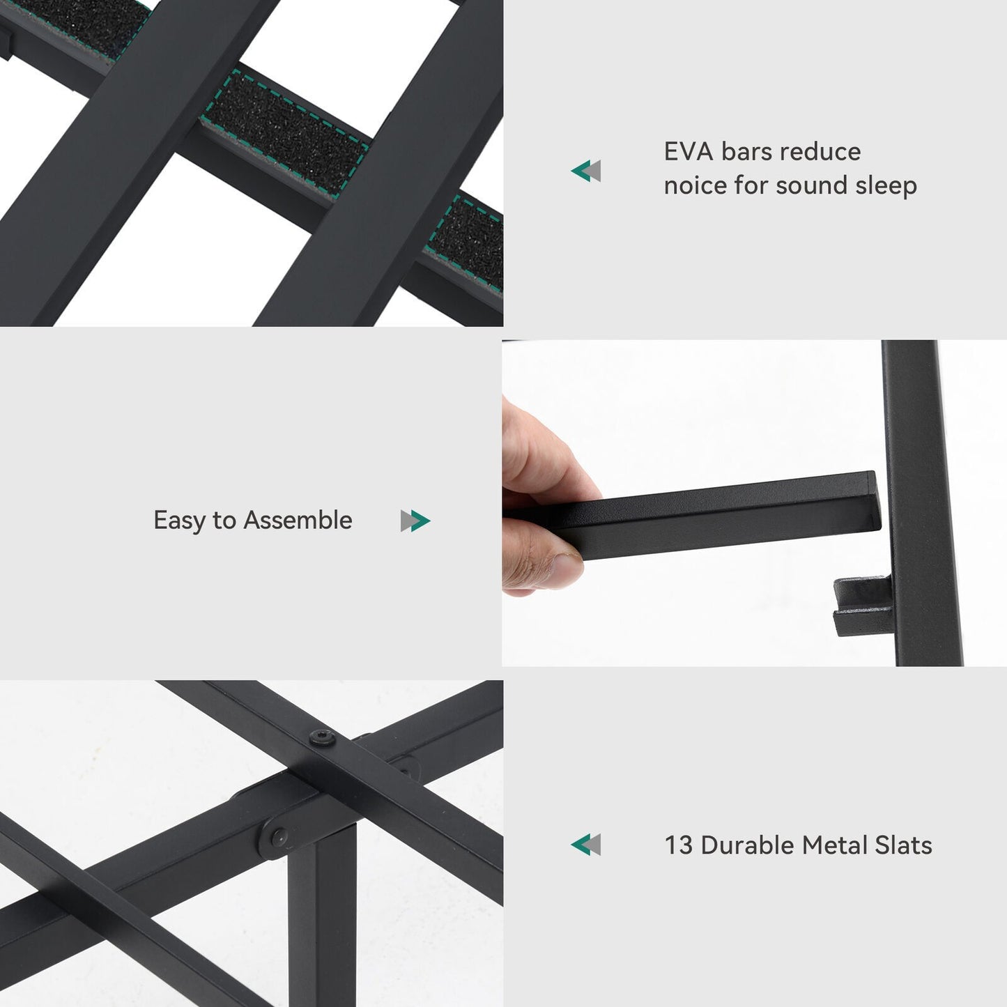 Full Size Bed Frame,LED Bed Frame with Headboard,USB Ports & Charging Outlets