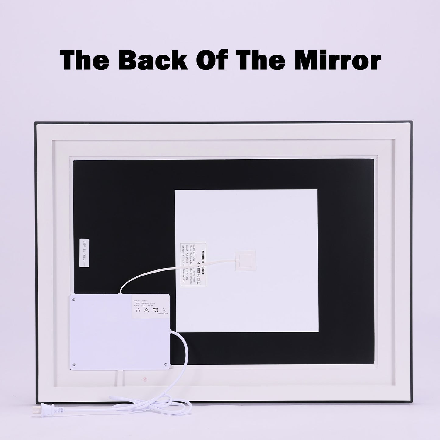 LED Dimmable Lighted Bathroom Mirror Anti-Fog Wall Mounted Rectangle Mirror