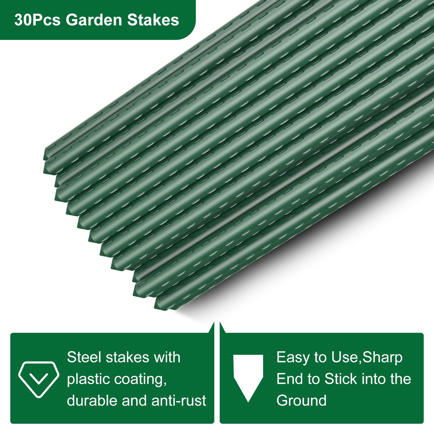 NAIZEA Garden Fence,Snow Fence Temporary Fence Plastic Fence with Posts & Stake