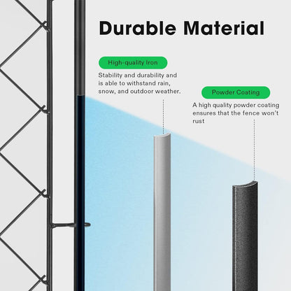VIVOSUN 27.4x32.9inch Decorative Garden Fence Rustproof No Dig 4 Panels + 1 Gate