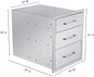Outdoor Kitchen Drawers Stainless Steel 3-Drawer BBQ Drawer 18"W x 21"H x 23"D