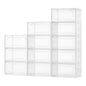 Shoe Storage Boxes 12Pack Stackable Shoe Boxes US Size 13 Transparent White