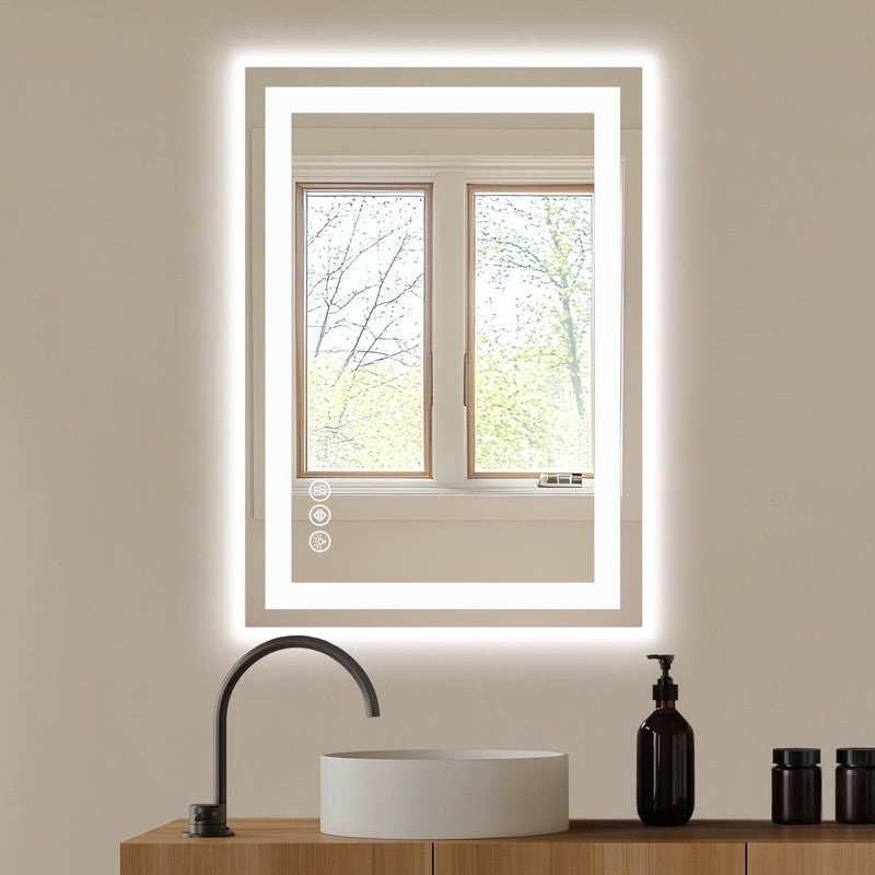 LED Bathroom Vanity Mirror Anti-Fog Lighted Smart Mirror Adjustable Brightness