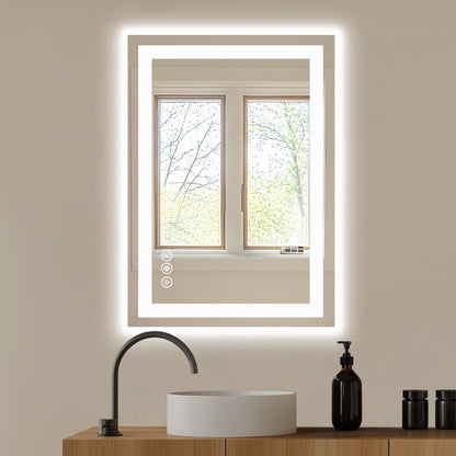 LED Bathroom Vanity Mirror Anti-Fog Lighted Smart Mirror Adjustable Brightness