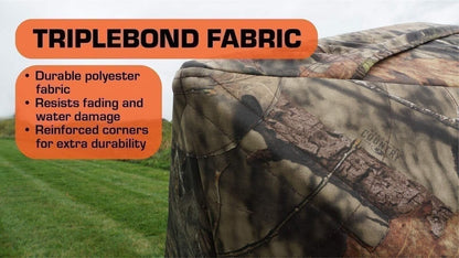 Rhino Blinds R150-MOC Tough 3 Person Outside Game Hunting Ground Blind, Mossy...