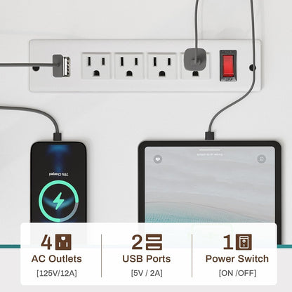 60'' Gaming Desk with Hutch and LED Lights, Computer Desk with Storage Shelves