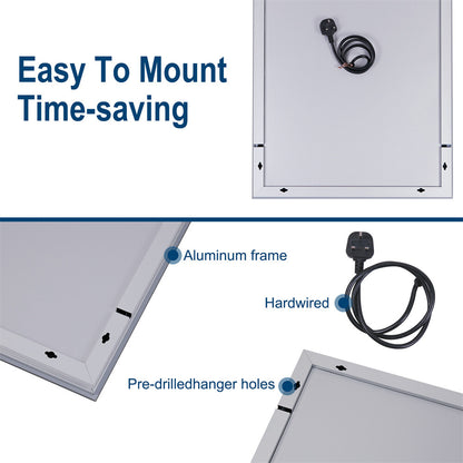 Bathroom Mirror with Front+Backlit Lights Dimmable Wall Vanity Mirrors Anti-Fog