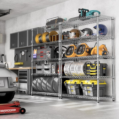 Heavy Duty 5 Tier Shelf 18*47*72" Storage Garage Rack Wire Shelving Laundry Room