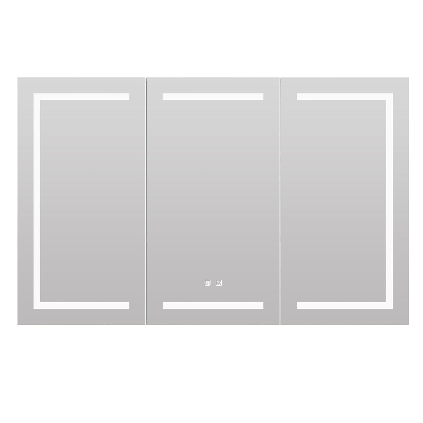 Large LED Medicine Cabinet Bathroom Mirror Cabinet with Light 3 Color 47×30 Inch