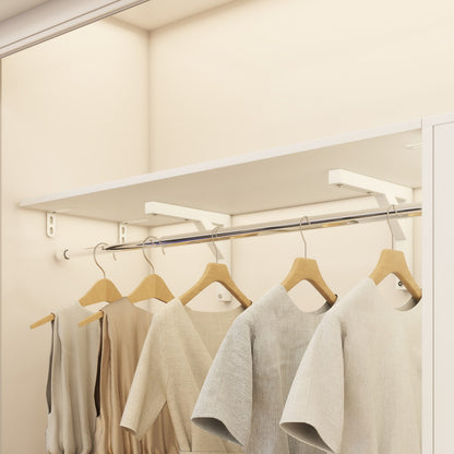 60'' W Walk-in Closet Organizer System with Door Storage Cabinet and Wood Drawer