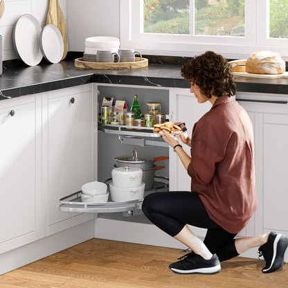 Brezelge Swing Right Blind Corner Kitchen Cabinet Pull Out Organizer for 36"Left