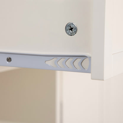 Kitchen Island Kitchen Cart on Wheel with Storage Drawer Rolling Trolley White